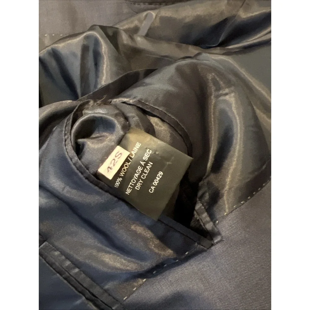 Peter Millar Mens Blazer Wool Color Blue Size 42S